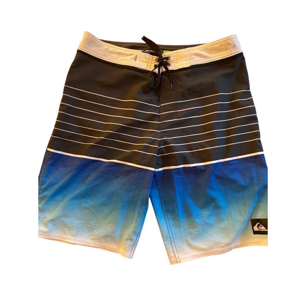 Quicksilver high line beach board shorts, swim trunks size 30